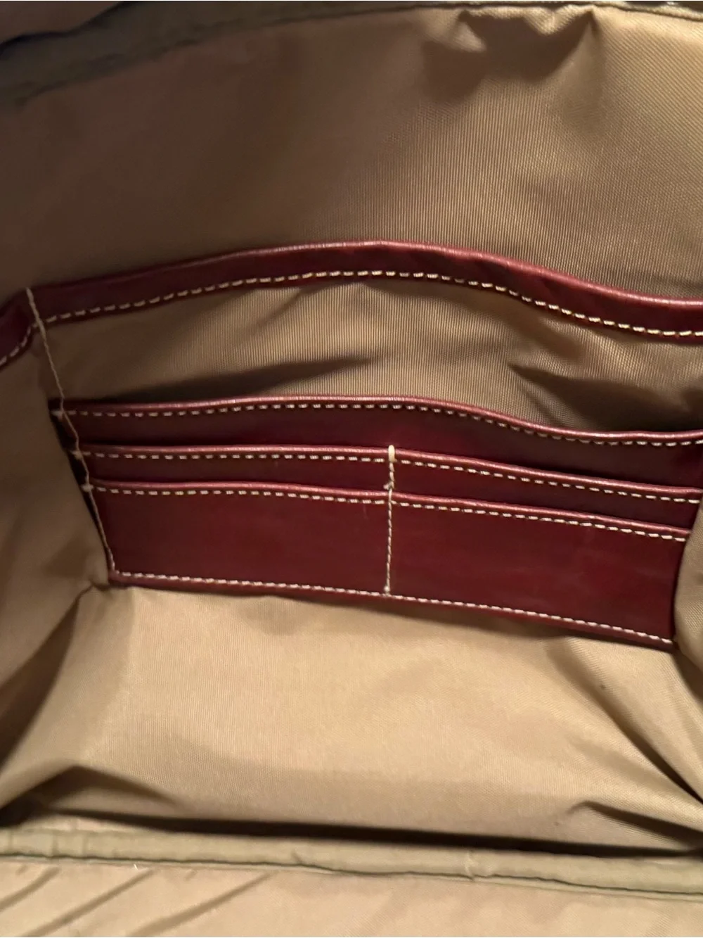 Hartmann Leather Trim Travel Tote / Laptop Bag Organizer – Very Good Condition